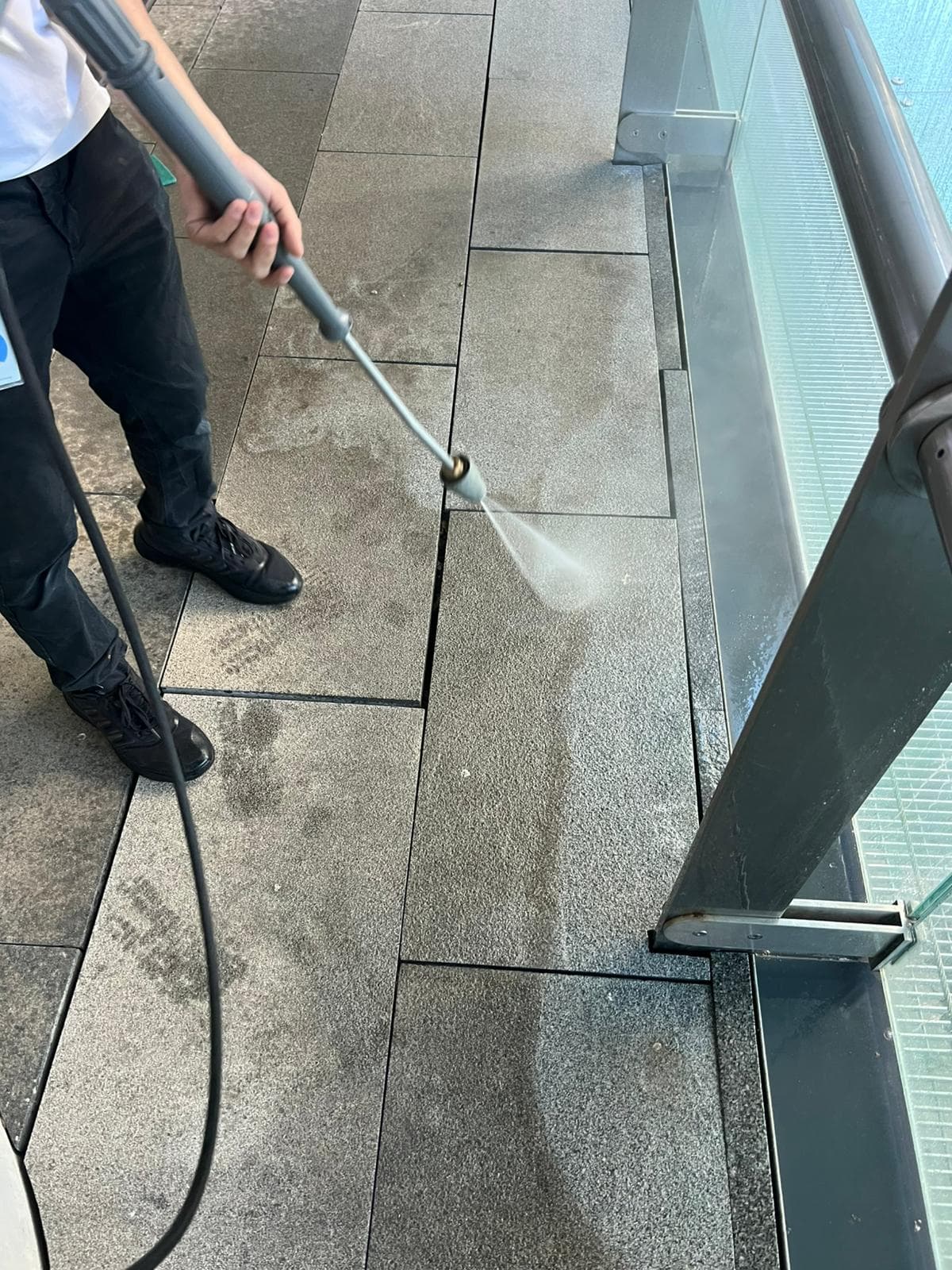 Pressure washing commercial terrace, ShineMasters Sydney
